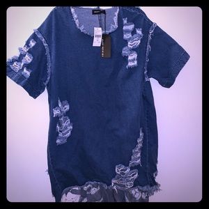 Fashion Nova Blue Jean Dress